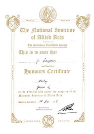 Allied Arts Certificate, Honours, 1981 Allied Arts Certificate, Honours, 1981