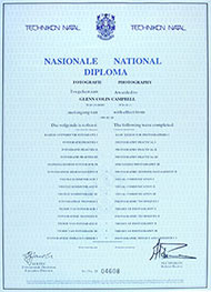 Technikon Natal Diploma (7 distinctions), 1994 Technikon Natal Diploma (7 distinctions), 1994