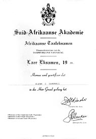 Senior Certificate. 1987 Senior Certificate. 1987