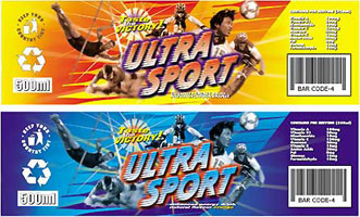 Ultra Sport Drink Labelling