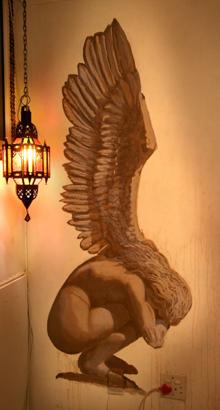 crouching angel fresco