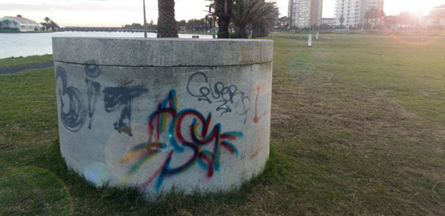 psy public graffiti ,ilnerton lagoon beach multicolor